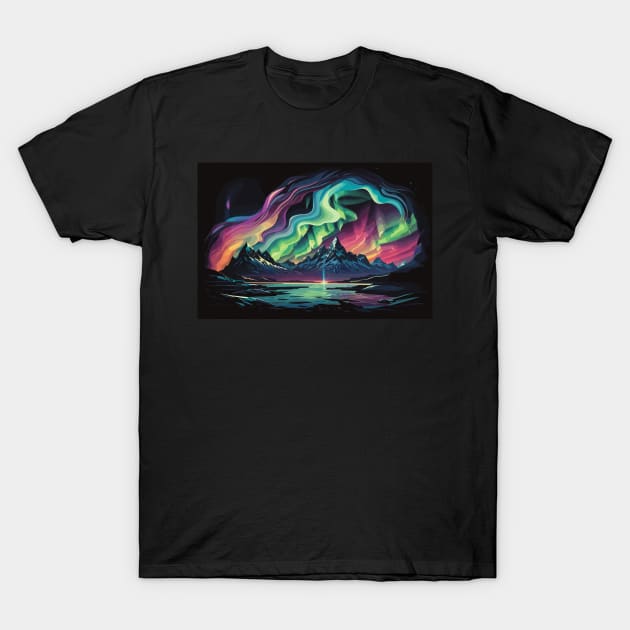 aurora borealis T-Shirt by vaporgraphic